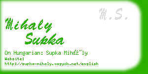 mihaly supka business card